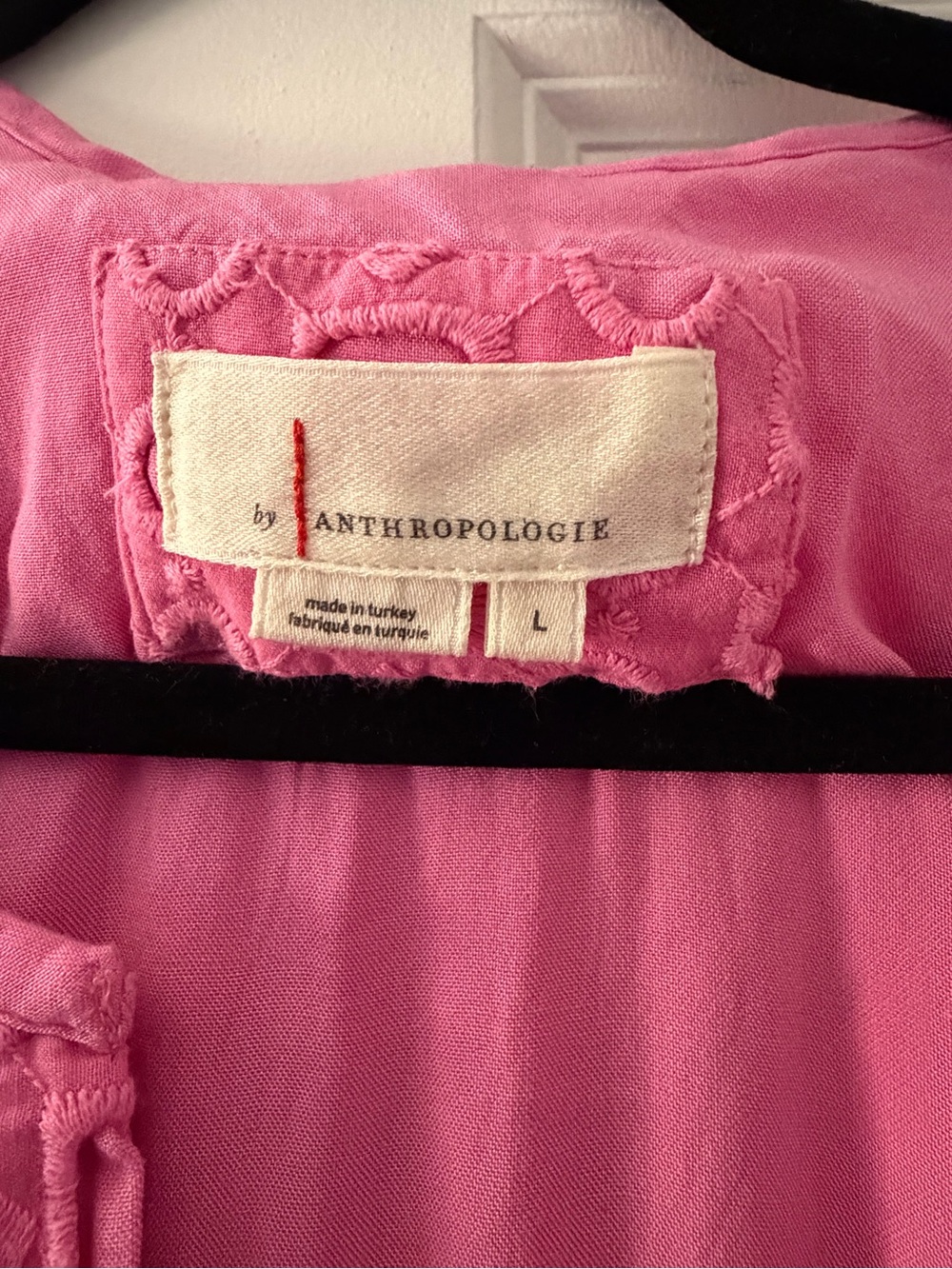 Anthropologie Pink Eyelet Maxi Dress - Picture 2 of 3
